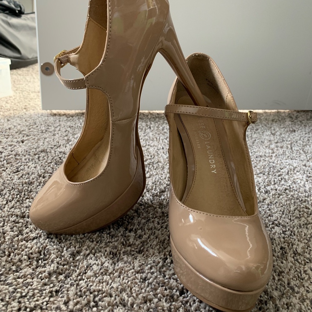 Chinese Laundry Nude Ankle Strap Heels